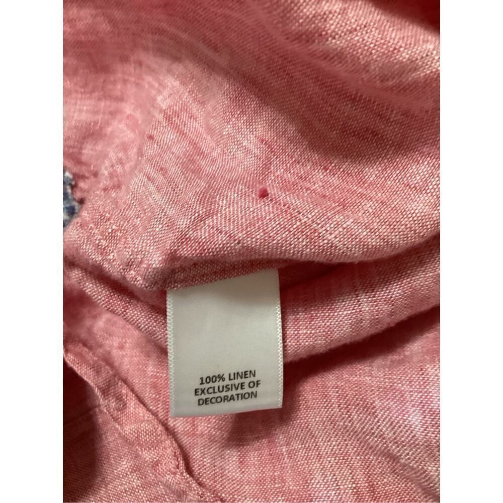 Cremieux Men’s Pink Linen Shirt XL - Picture 5 of 9